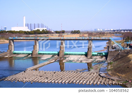 Weir of Megujiri River 104058562