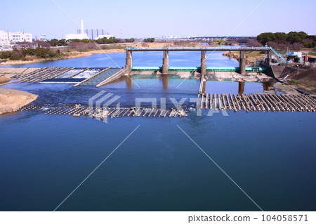 Weir of Megujiri River 104058571