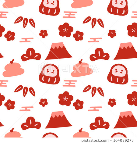 New Year seamless pattern red New Year seamless pattern red 104059273