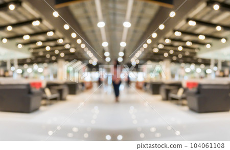 Abstract blur furniture department store showroom interior with bokeh light background 104061108