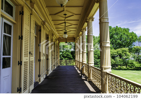 Former Iwasaki-tei Garden, Western-style building, second-floor veranda, National Important Cultural Property 104062199