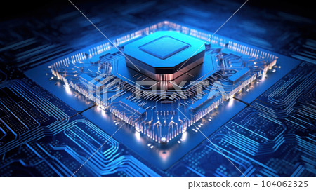 The computer circuit board Central Processing Unit of the computer 104062325