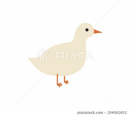 Simple and adorable flat colored White Duck illustration Simple and adorable flat colored White Duck illustration 104062652