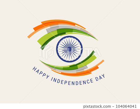 India Independence day, banner, poster and greeting card. 76 Year Anniversary Independence Day Logo India Independence day, banner, poster and greeting card. 76 Year Anniversary Independence Day Logo 104064041