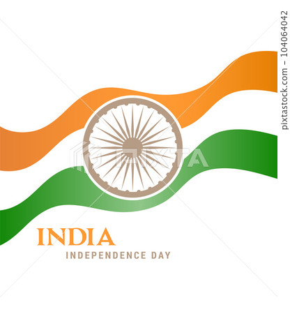 India Independence day, banner, poster and greeting card. 76 Year Anniversary Independence Day Logo 104064042