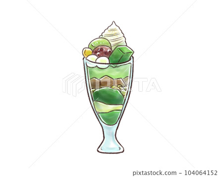 Luxurious parfait with high quality matcha Luxurious parfait with high quality matcha 104064152