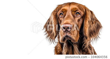Portrait of a cute dog, isolated on a white background, animal welfare, concept for a veterinary clinic Portrait of a cute dog, isolated on a white background, animal welfare, concept for a veterinary clinic 104064356