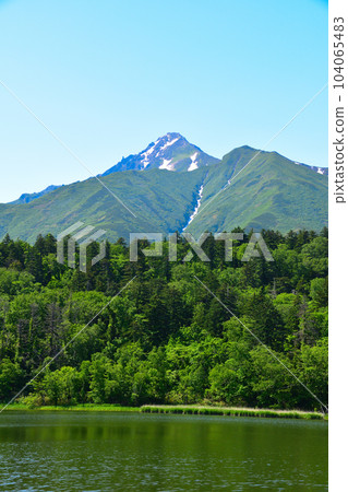春天 利尻島姬沼 春天 利尻島姬沼 104065483