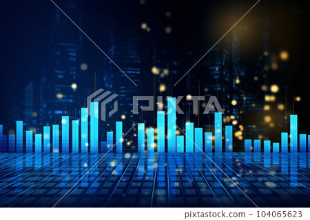 Financial stock market graph on technology abstract background Financial stock market graph on technology abstract background 104065623