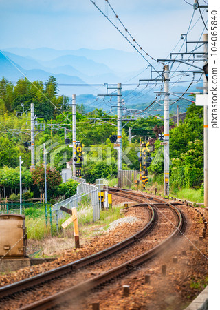 農村地方鐵路軌道（緩緩彎曲） 104065840