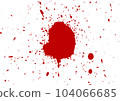Red splash paint scattering 104066685
