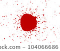 Red splash paint scattering 104066686