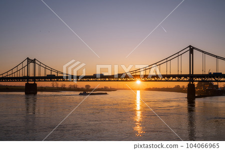Krefeld Uerdingen Bridge, North Rhine Westphalia, Germany 104066965