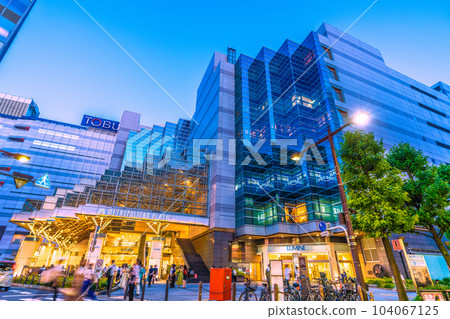 Tokyo cityscape in Japan Looking at the Metropolitan Plaza at the west exit of Ikebukuro Station ... = June 17 104067125