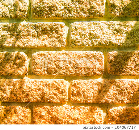 Brick background-gradation-orange yellow Brick background-gradation-orange yellow 104067717