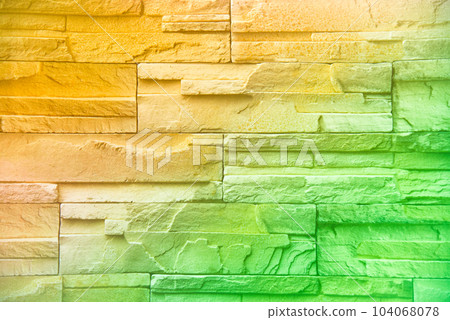 Brick background-gradation-yellow green 104068078