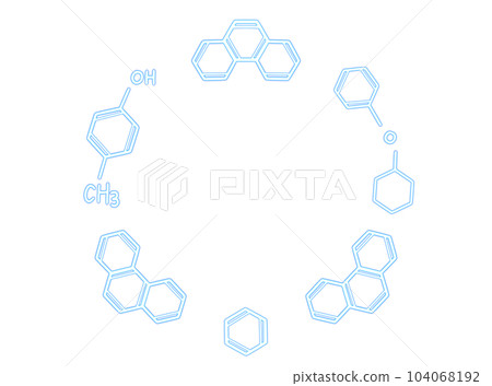 Chemical formula circle frame (neon) Chemical formula circle frame (neon) 104068192