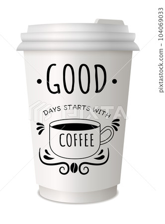 Coffee to go lettering on disposable cup. Lettering emblem quotes text. Hot street drink cardboard packaging plastic or paper cap diversity. Trendy and bright graffiti style Coffee to go lettering on disposable cup. Lettering emblem quotes text. Hot street drink cardboard packaging plastic or paper cap diversity. Trendy and bright graffiti style 104069033