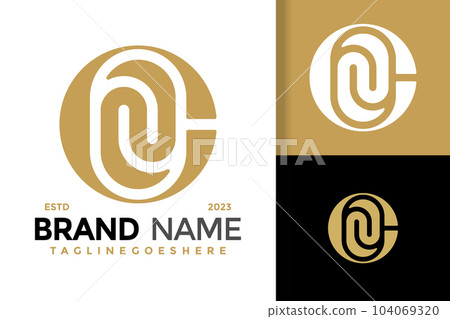 Letter Cn or Nc monogram logo vector icon illustration Letter Cn or Nc monogram logo vector icon illustration 104069320