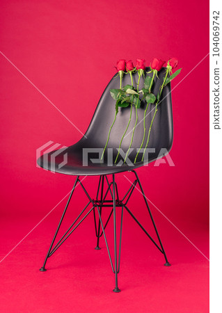 [花椅~花椅~] 紅玫瑰貝殼邊椅 104069742