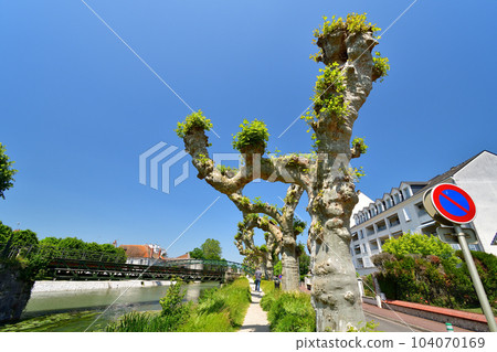 France, Montargis. Cityscape with a canal. Taken May 29, 2023. . 104070169