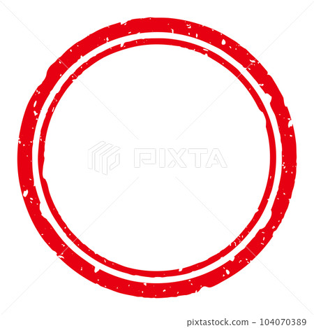 朦朧日式圓形郵票框2紅 104070389