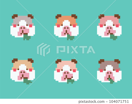 Pixel Art Guinea Pig Avatars Set. Adorable Retro Style 8 Bit Design of Rodent Character for Gaming, Social Media, and Online Identity Purposes. Pixel Art Guinea Pig Avatars Set. Adorable Retro Style 8 Bit Design of Rodent Character for Gaming, Social Media, and Online Identity Purposes. 104071751