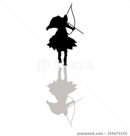 插圖素材軍閥剪影陰影盔甲弓馬矢量 插圖素材軍閥剪影陰影盔甲弓馬矢量 104073259