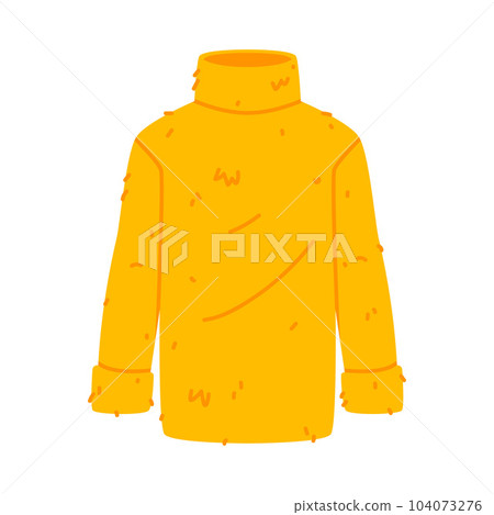 Yellow Sweater or Pullover with Long Sleeves as Warm Autumn Clothes Vector Illustration Yellow Sweater or Pullover with Long Sleeves as Warm Autumn Clothes Vector Illustration 104073276