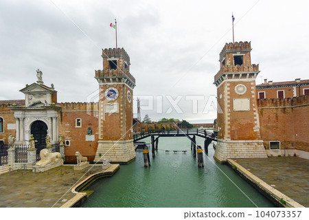Venetian arsenal in the Castello district of Venice. May 2023 104073357