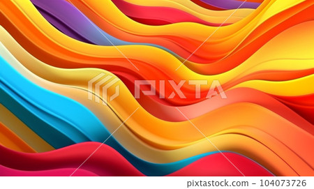 Abstract illustration, colored waves, lines and fancy images, wallpaper, poster, art 104073726