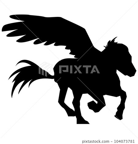 Pegasus/Tenma 插圖素材剪影矢量 104073781