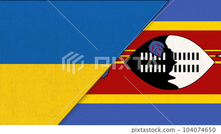 Flags of Ukraine and Eswatini. Ukrainian and Swazilandian relations 104074650