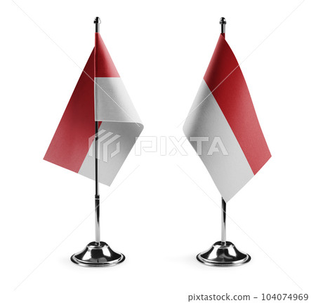 Small national flags of the Indonesia on a white background Small national flags of the Indonesia on a white background 104074969