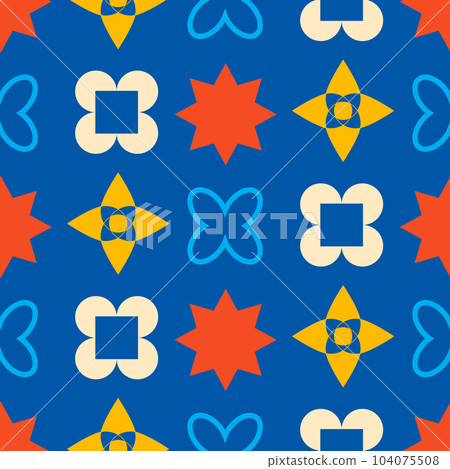 Abstract Geometric Seamless Pattern Retro Style Abstract Geometric Seamless Pattern Retro Style 104075508