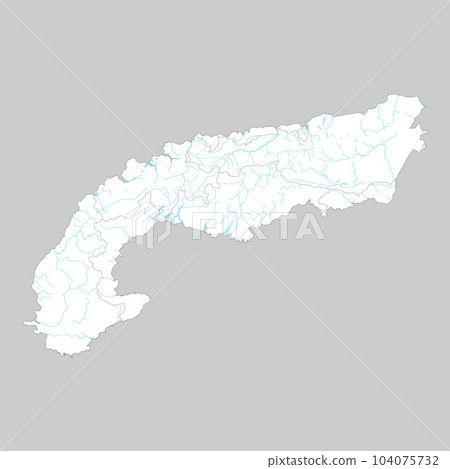 map of Alps with alpine countries borders 104075732