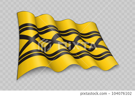 3D Realistic waving Flag of West Midlands is a county of England 3D Realistic waving Flag of West Midlands is a county of England 104076102