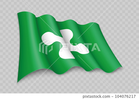 3D Realistic waving Flag of Lombardy is a region of Italy 3D Realistic waving Flag of Lombardy is a region of Italy 104076217