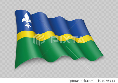 3D Realistic waving Flag of Flevoland is a state of Netherlands 104076543