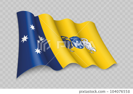3D Realistic waving Flag of Australian Capital Territory is a state of Australia 104076558