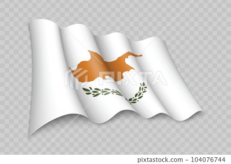 3D Realistic waving Flag of Cyprus 3D Realistic waving Flag of Cyprus 104076744