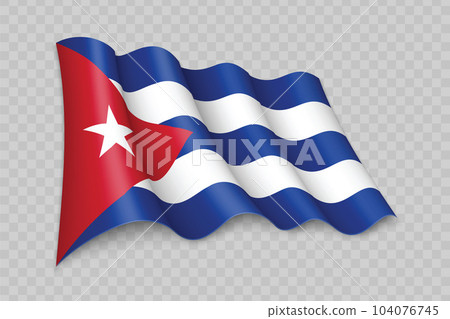 3D Realistic waving Flag of Cuba 104076745