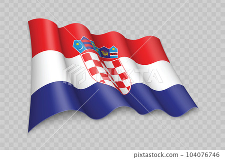3D Realistic waving Flag of Croatia 3D Realistic waving Flag of Croatia 104076746