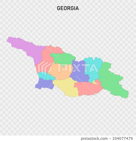 Isolated colored map of Georgia 104077479