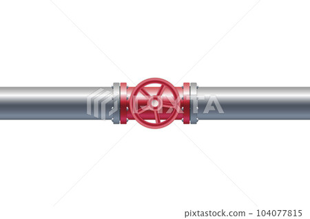 3d realistic pipe with valve and piping system 3d realistic pipe with valve and piping system 104077815