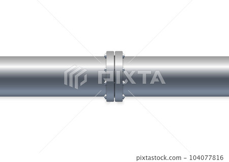 3d realistic pipe with piping system 3d realistic pipe with piping system 104077816