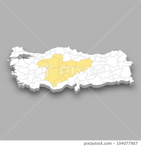 Central Anatolia region location within Turkey map Central Anatolia region location within Turkey map 104077987