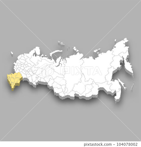 Southern region location within Russia map 104078002