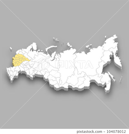 Central region location within Russia map 104078012