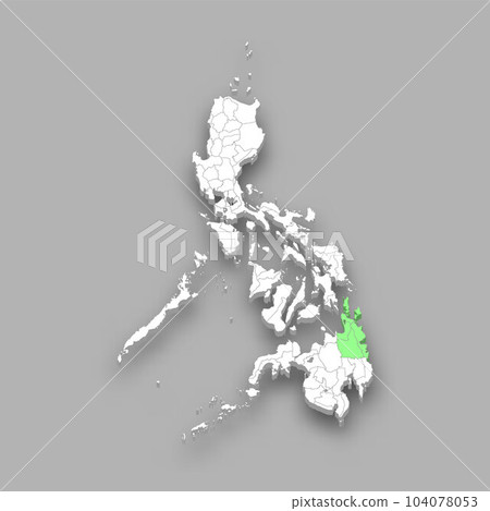Caraga region location within Philippines map 104078053